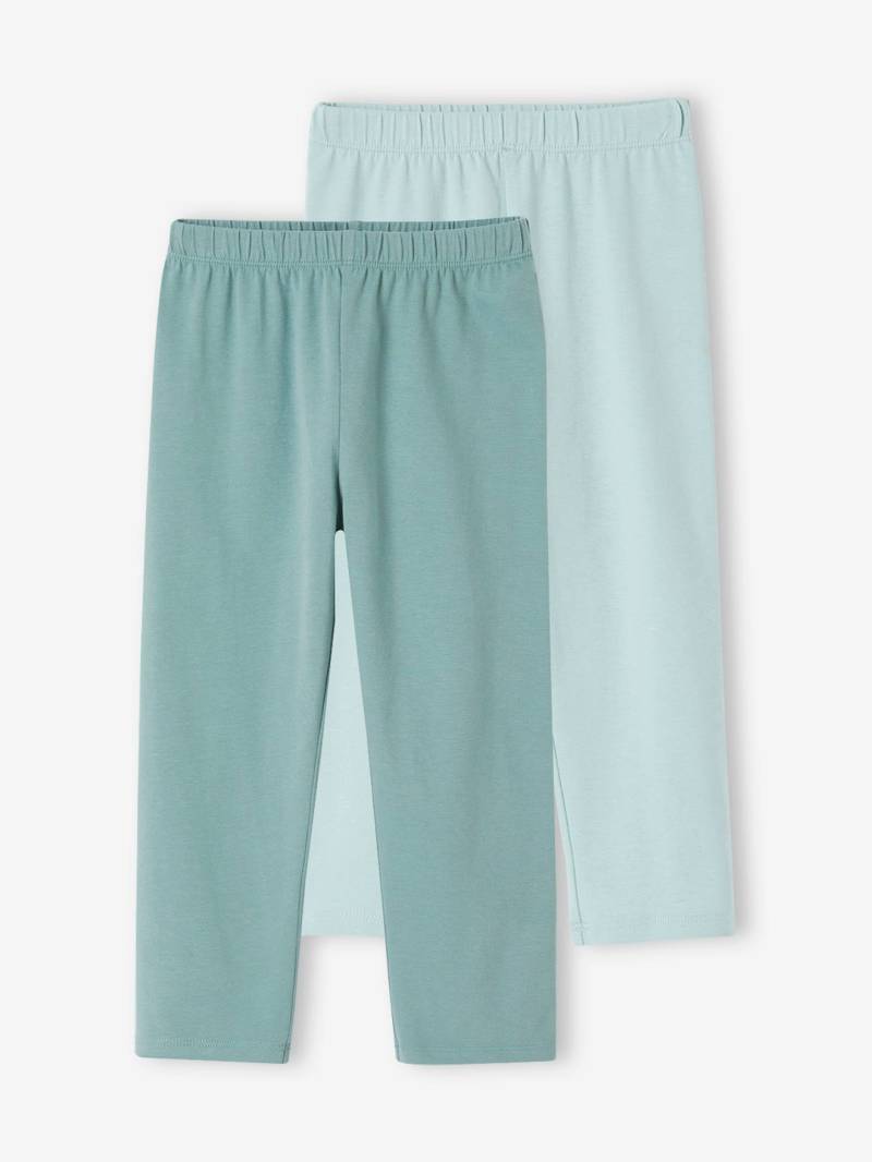 2er-Pack Mädchen 3/4-Leggings BASIC von Vertbaudet
