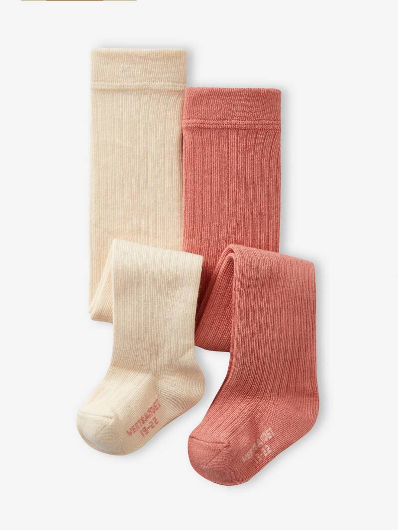 2er-Pack Mädchen Baby Strumpfhosen von Vertbaudet
