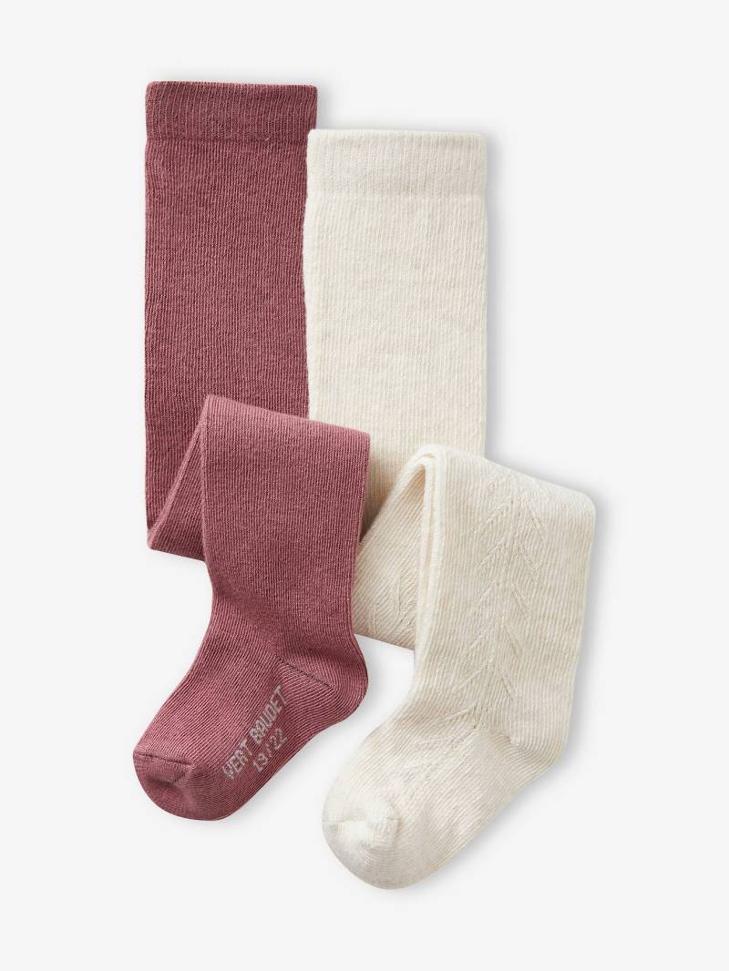 2er-Pack Mädchen Baby Strumpfhosen von Vertbaudet