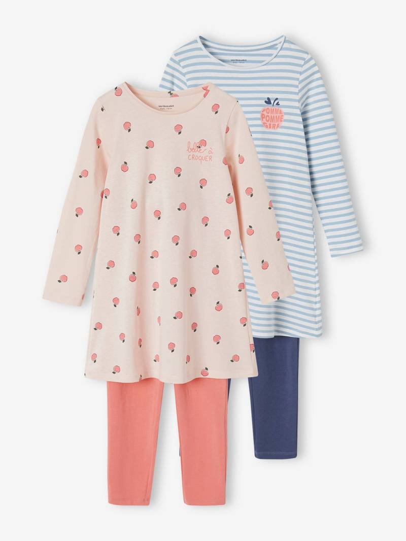 2er-Pack Mädchen Nachthemden & Leggings BASICS von Vertbaudet