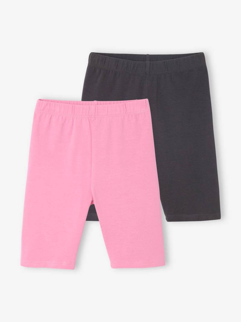 2er-Pack Mädchen Radlerhosen BASIC bonbon von Vertbaudet