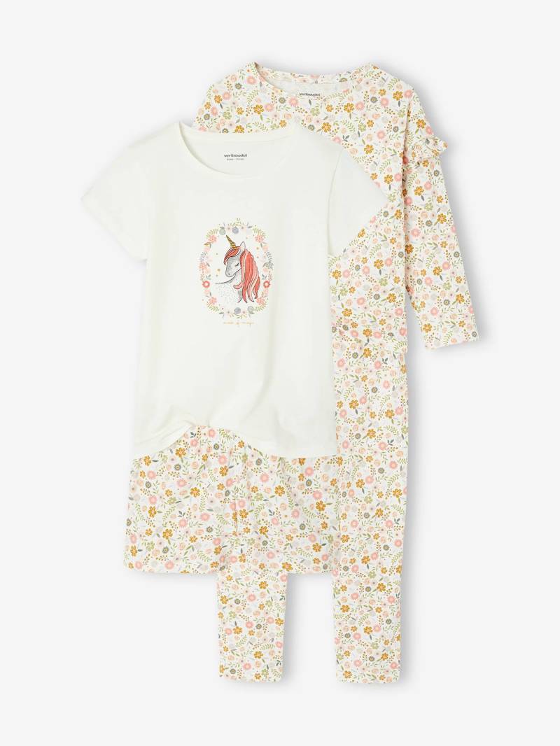 2er-Pack Mädchen Schlafanzüge FLOWER POWER von Vertbaudet