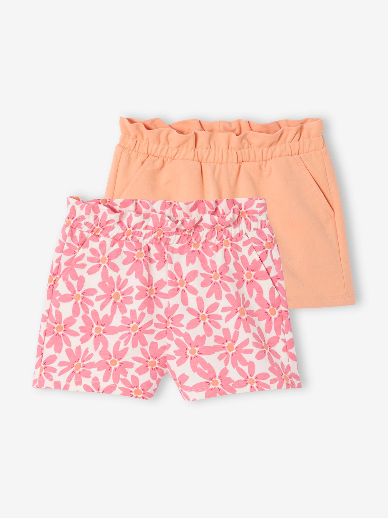 2er-Pack Mädchen Shorts von Vertbaudet