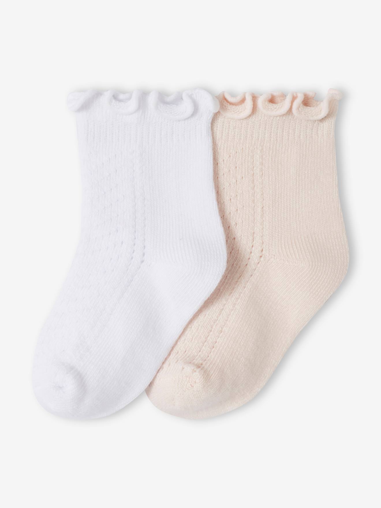 2er-Pack festliche Mädchen Baby Socken Oeko-Tex von Vertbaudet