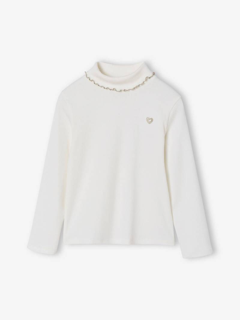 2er-Pack gerippte Mädchen Langarmshirts mit Stehkragen BASIC von Vertbaudet
