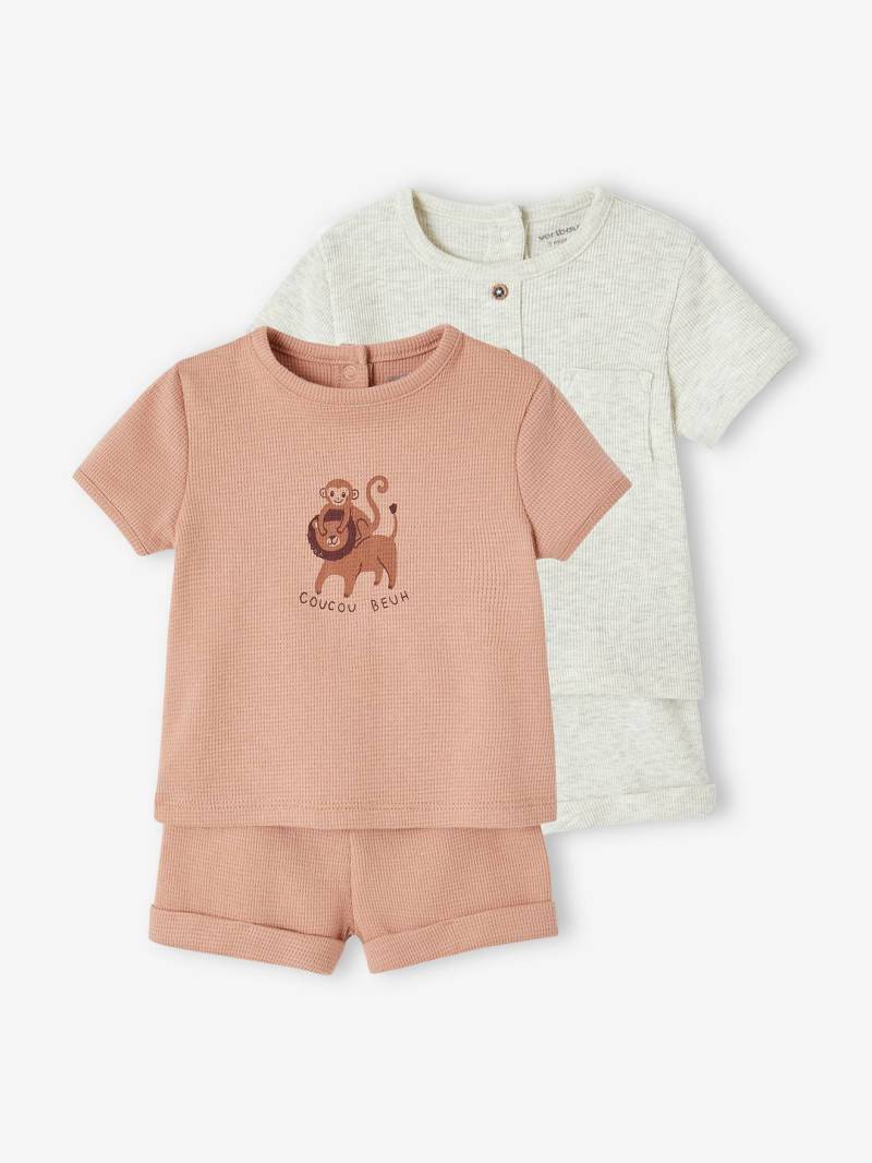 2er-Pack kurze Baby Schlafanzüge von Vertbaudet