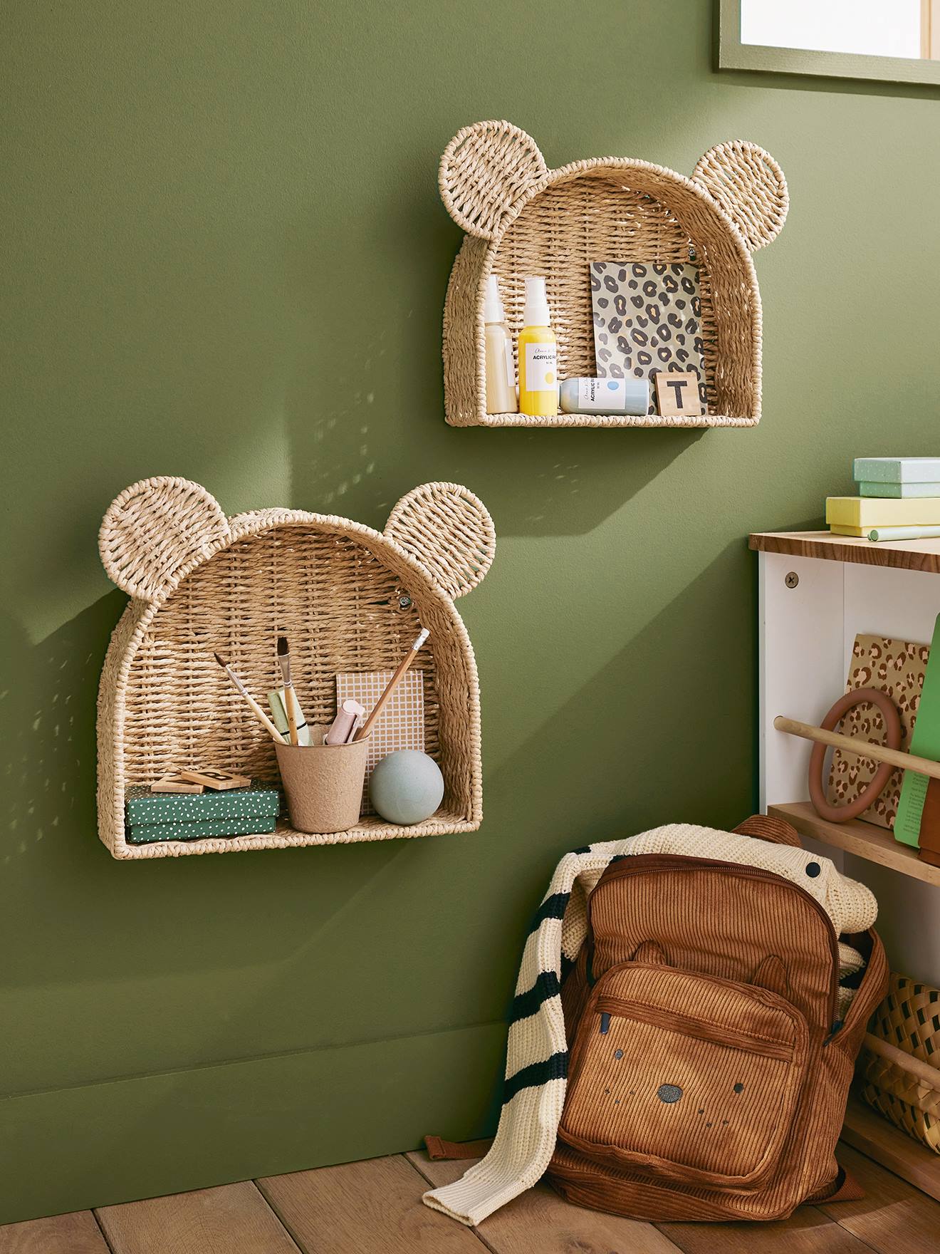 2er-Set Kinderzimmer Deko-Regale BÄR von Vertbaudet