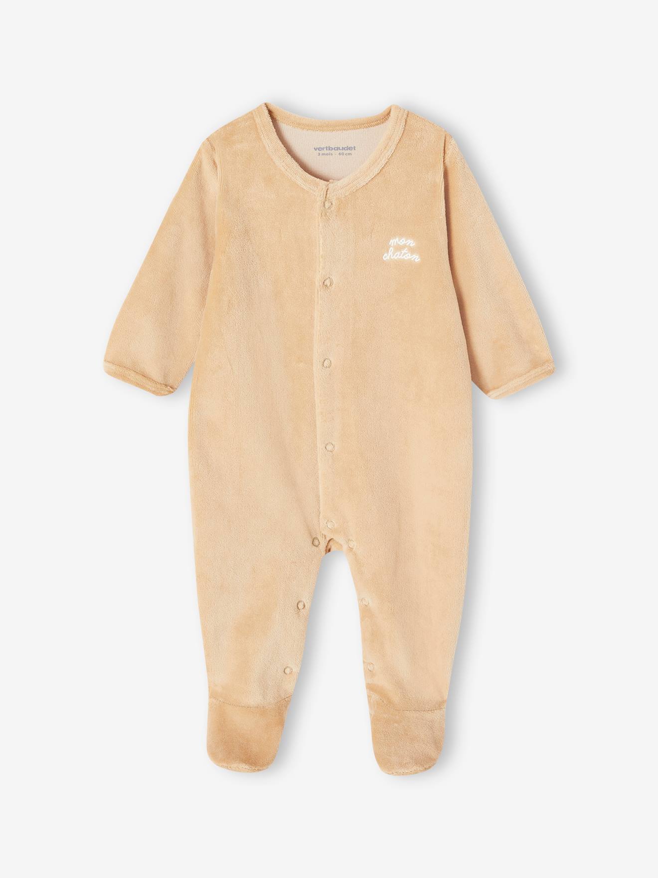 3er-Pack Baby Samt-Strampler BASIC von Vertbaudet