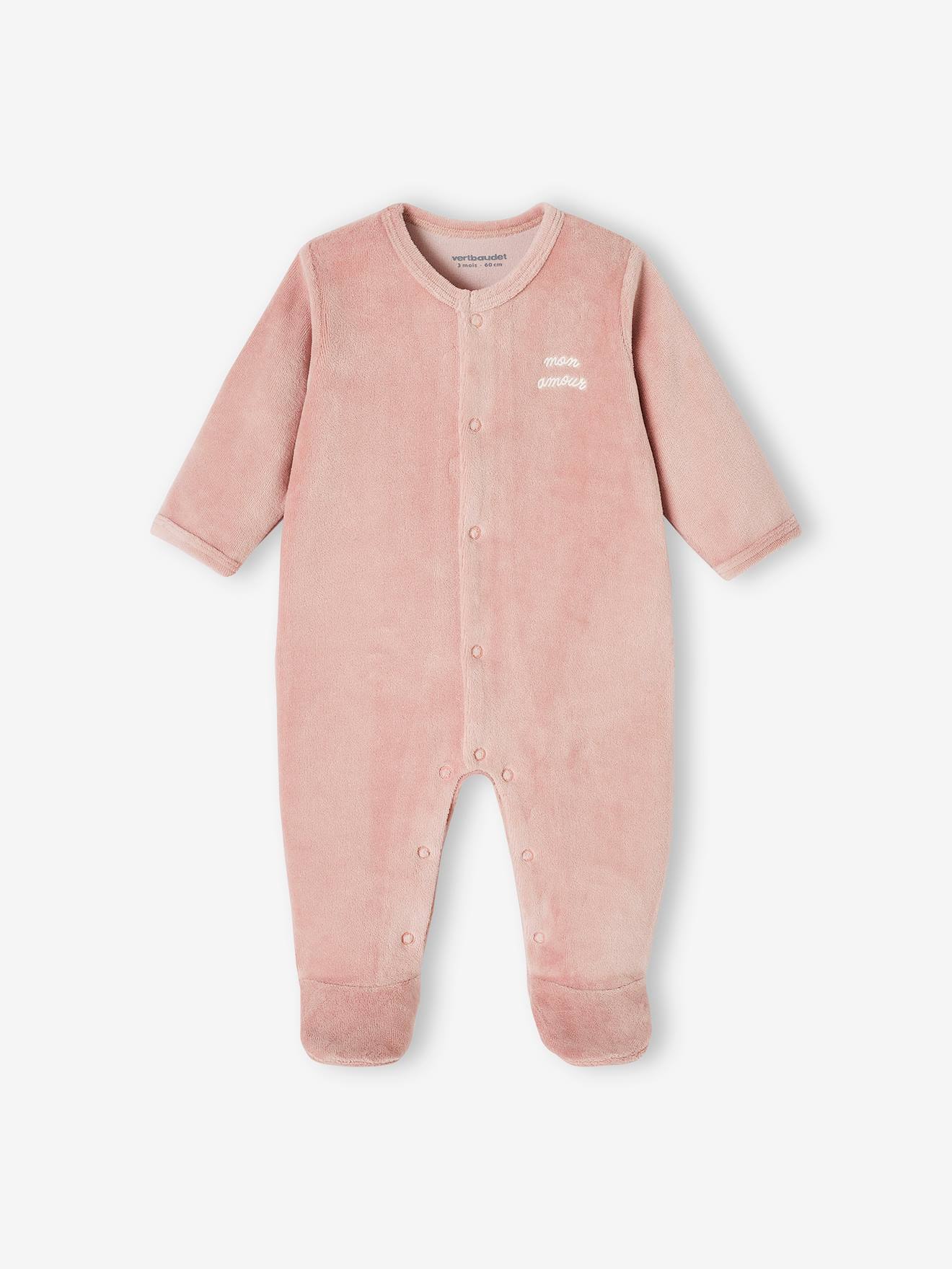 3er-Pack Baby Samt-Strampler BASIC von Vertbaudet