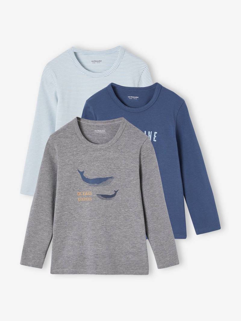 3er-Pack Jungen Shirts mit Wal BASIC von Vertbaudet