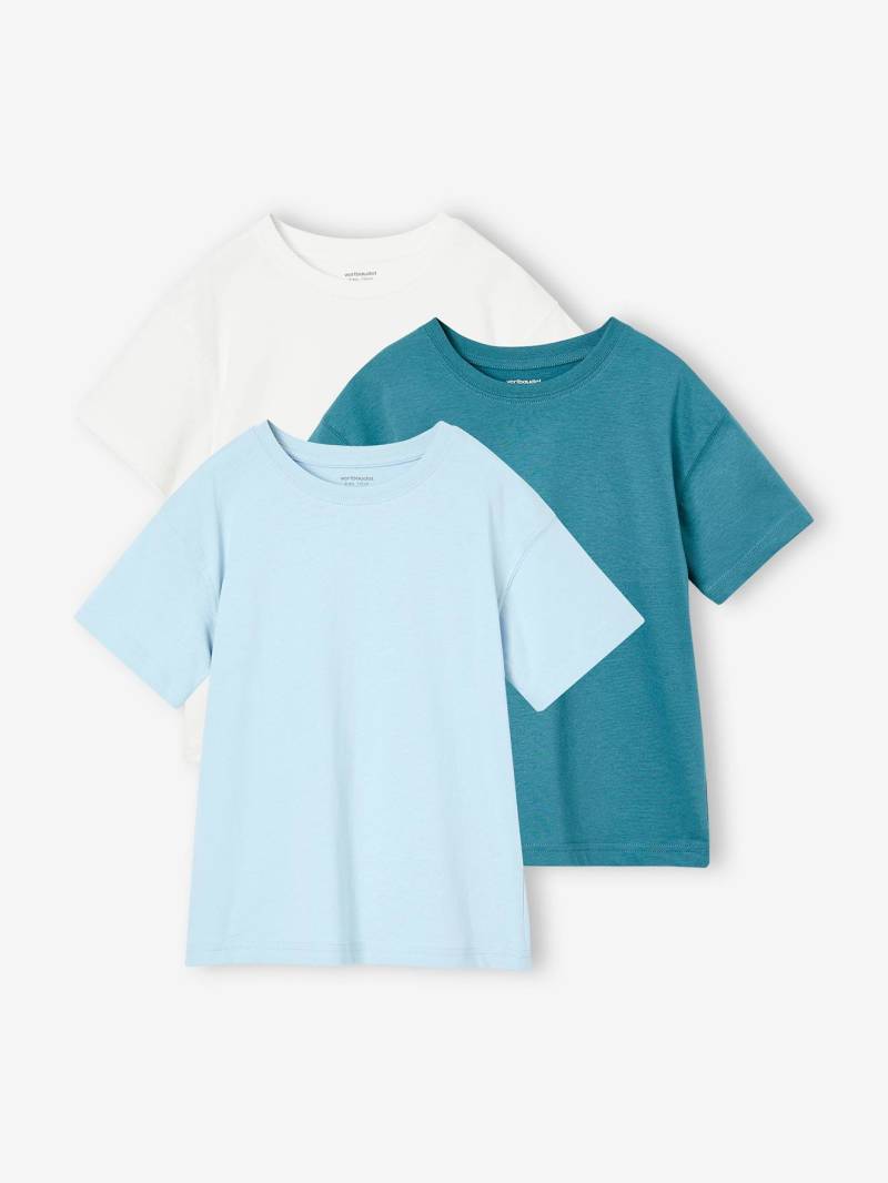 3er-Pack Jungen T-Shirts BASIC uni von Vertbaudet