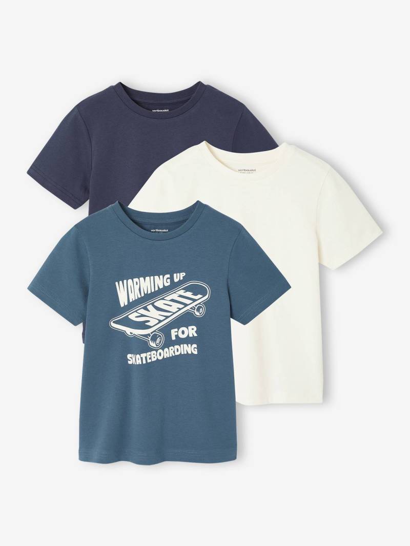 3er-Pack Jungen T-Shirts mit Rundhals Basic von Vertbaudet