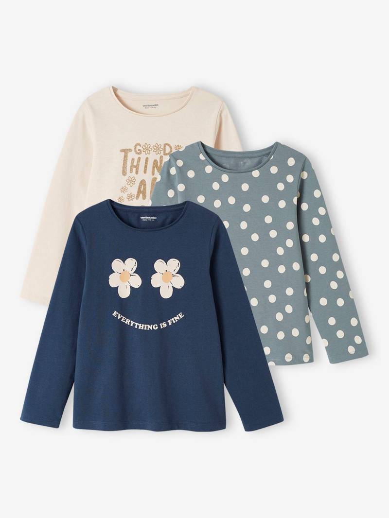 3er-Pack Mädchen Shirts BASIC von Vertbaudet