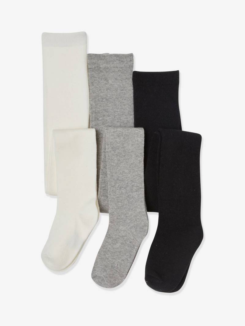 3er-Pack Mädchen Strumpfhosen BASIC von Vertbaudet