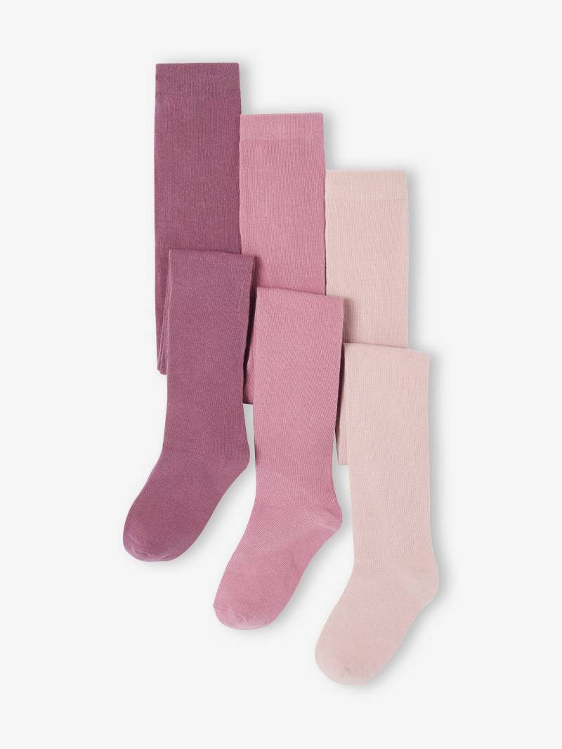 3er-Pack Mädchen Strumpfhosen BASIC von Vertbaudet