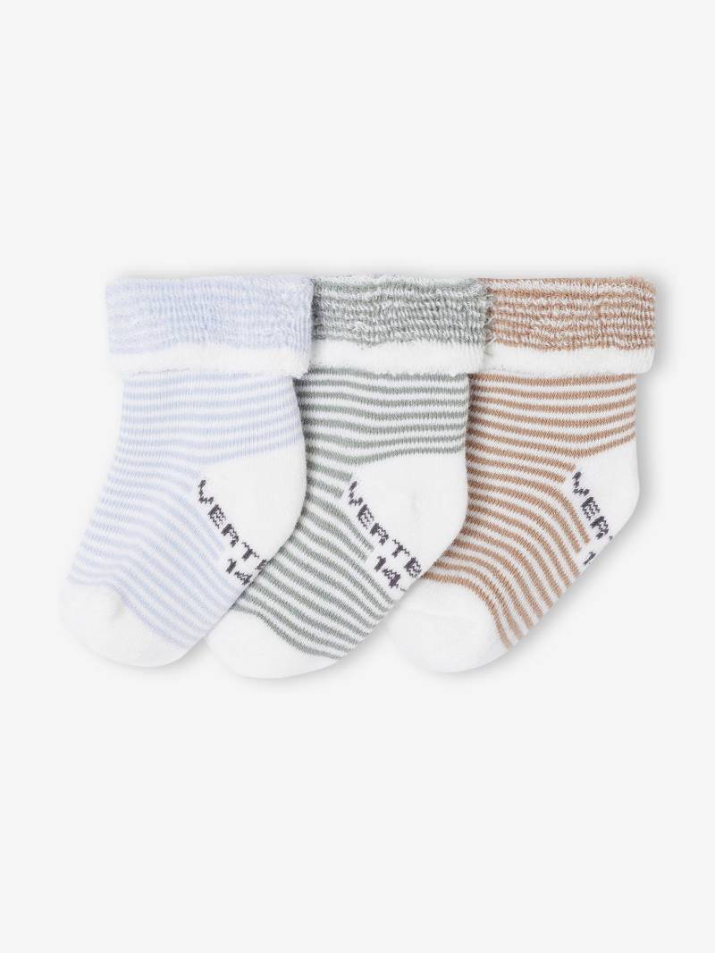 3er-Pack dicke Socken mit Streifen 3er-Pack dicke Socken mit Streifen von Vertbaudet