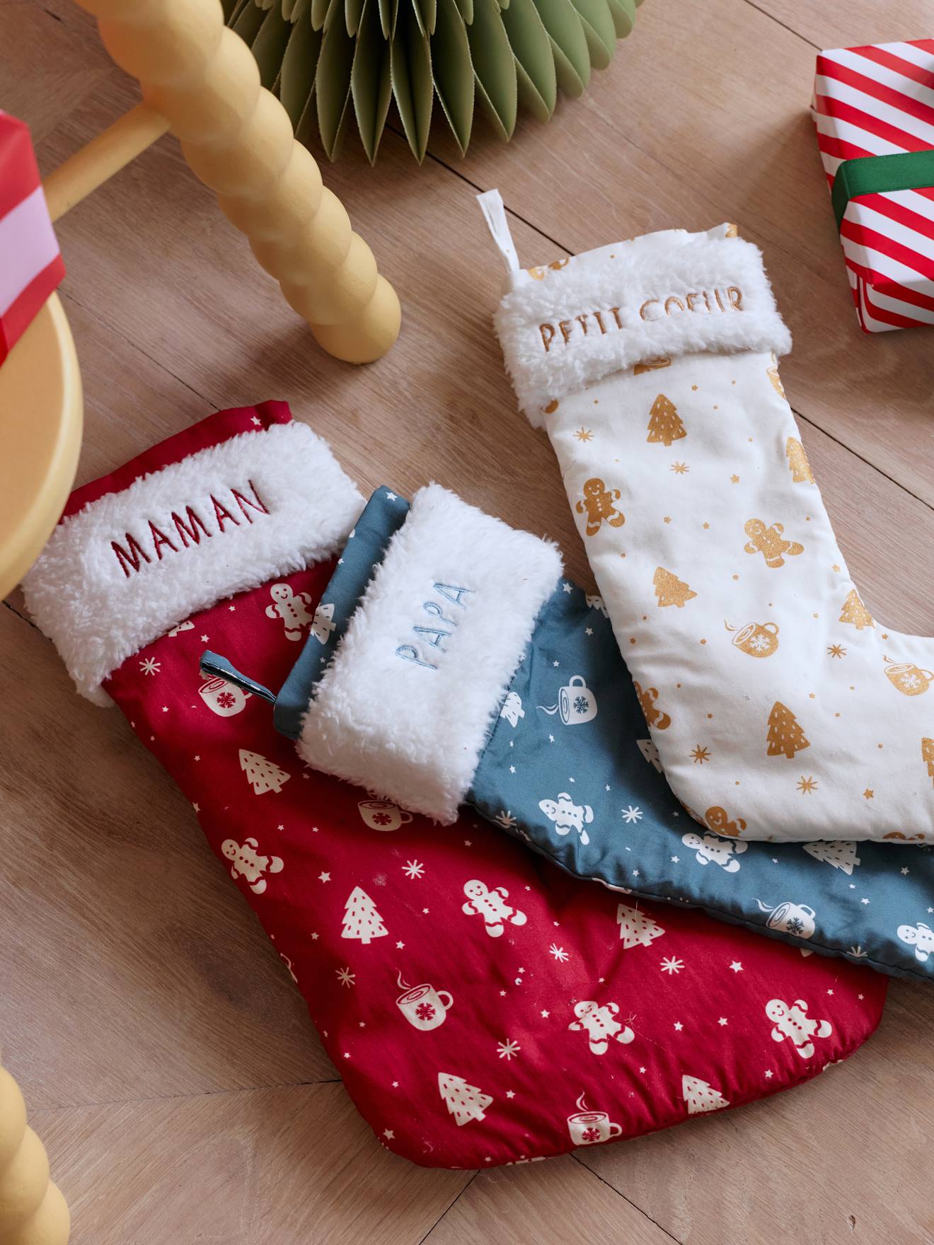 3er-Set Weihnachtsstrümpfe für die Familie von Vertbaudet