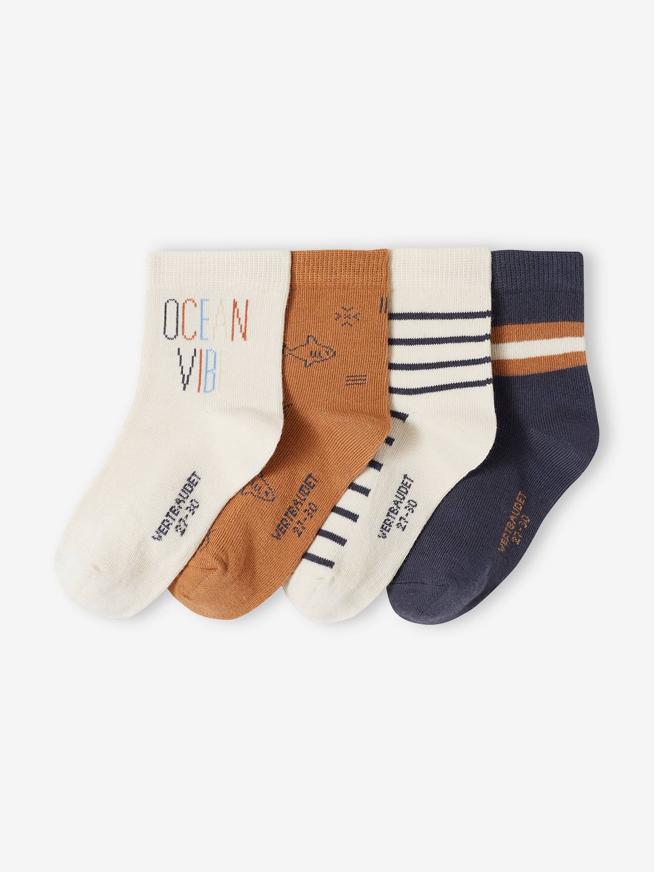 4er-Pack Jungen Socken Oeko-Tex von Vertbaudet