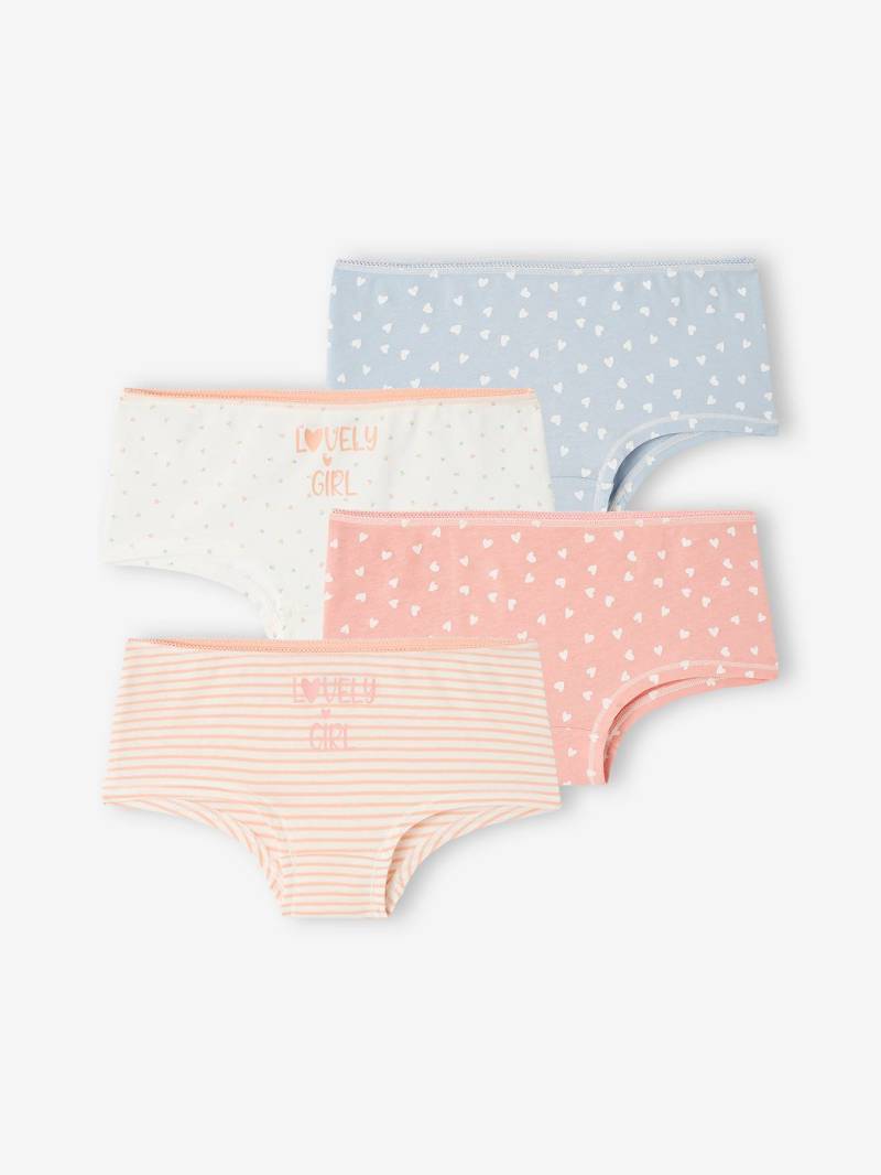 4er-Pack Mädchen Shortys BASIC von Vertbaudet