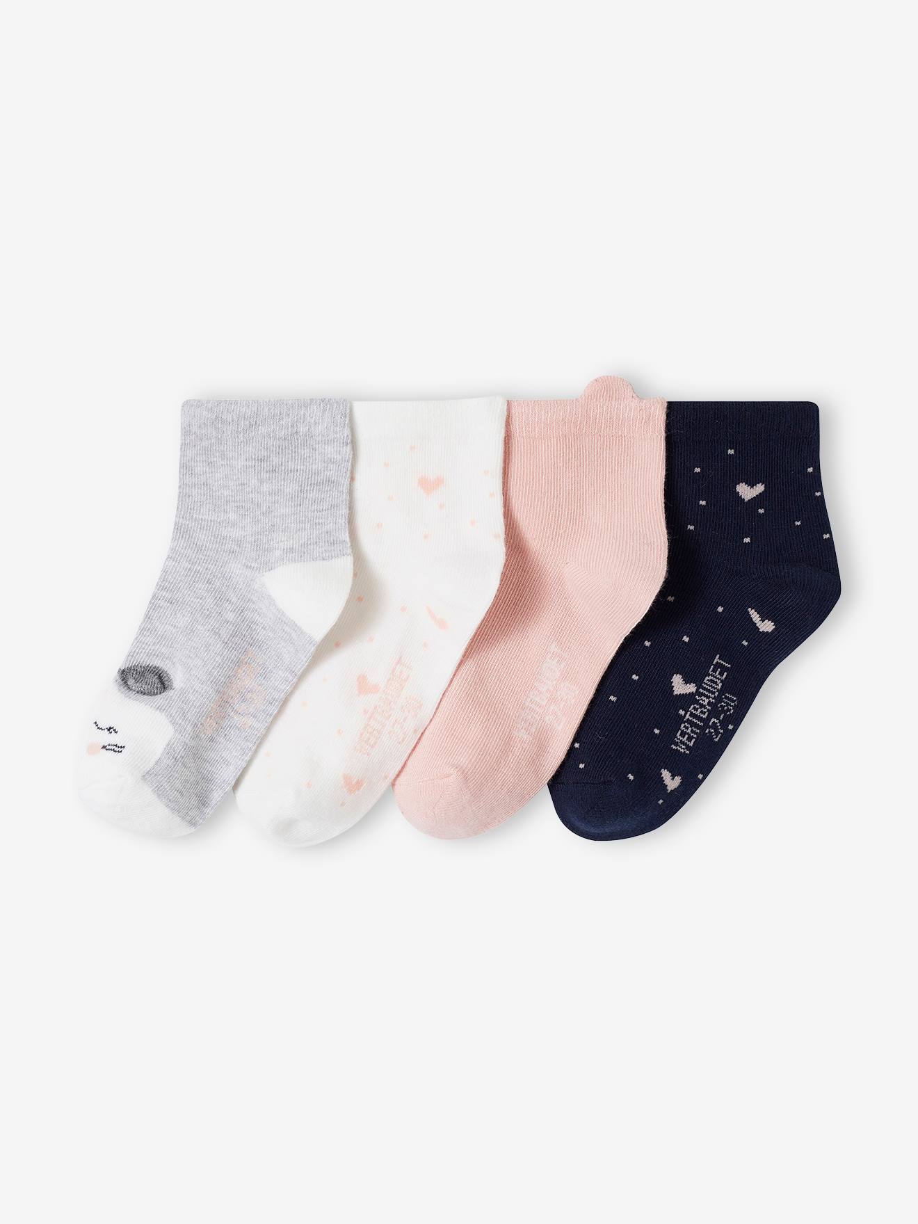 4er-Pack Mädchen Socken Oeko Tex von Vertbaudet