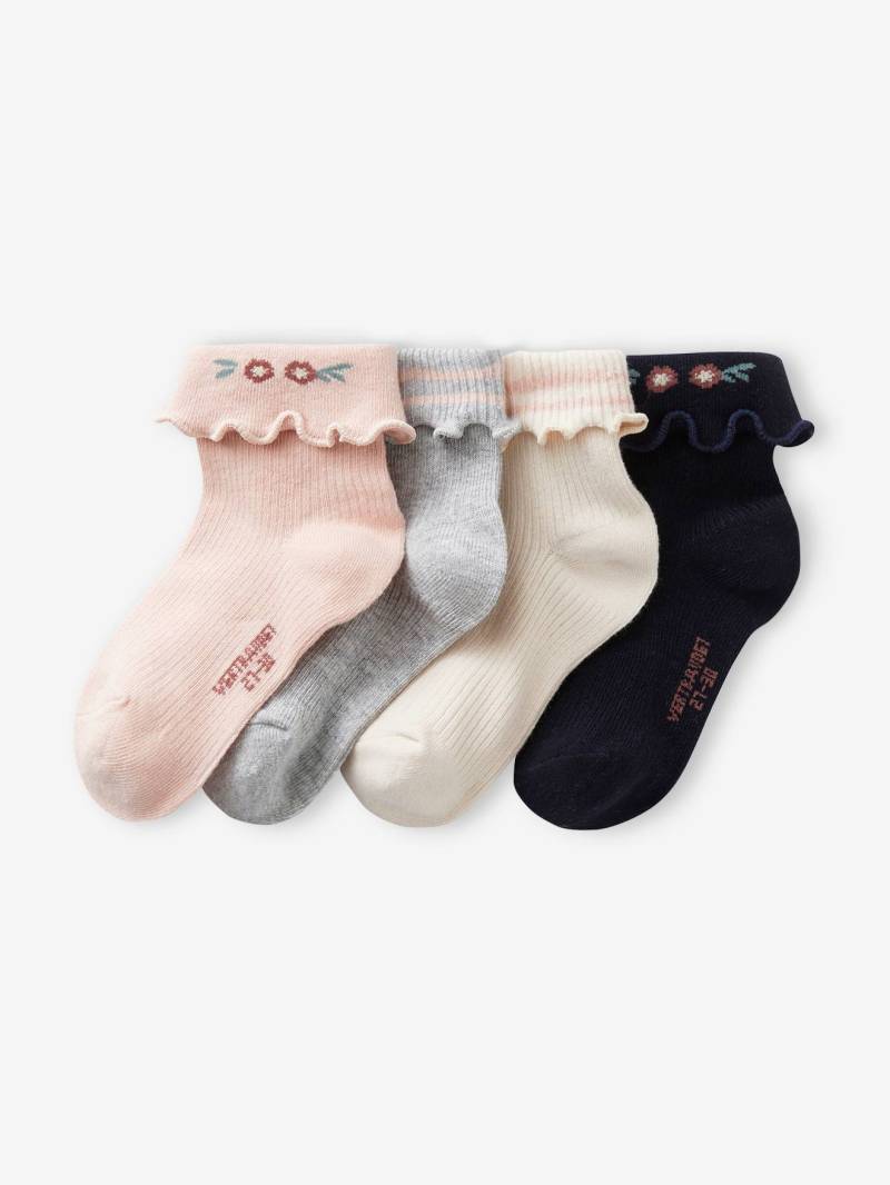 4er-Pack Mädchen Socken Oeko-Tex von Vertbaudet