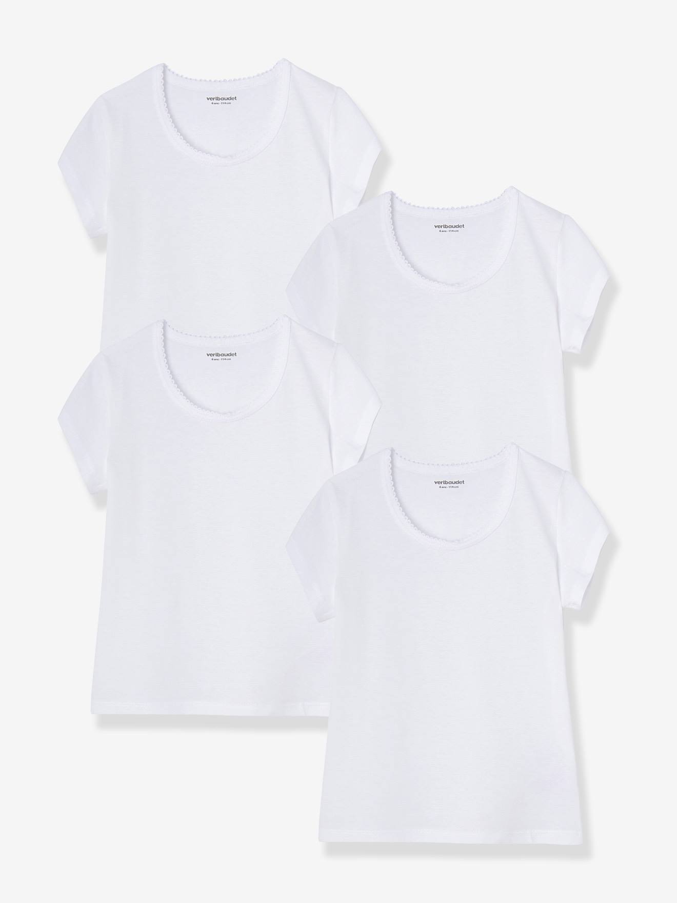 4er-Pack Mädchen T-Shirts BASIC Oeko-Tex von Vertbaudet