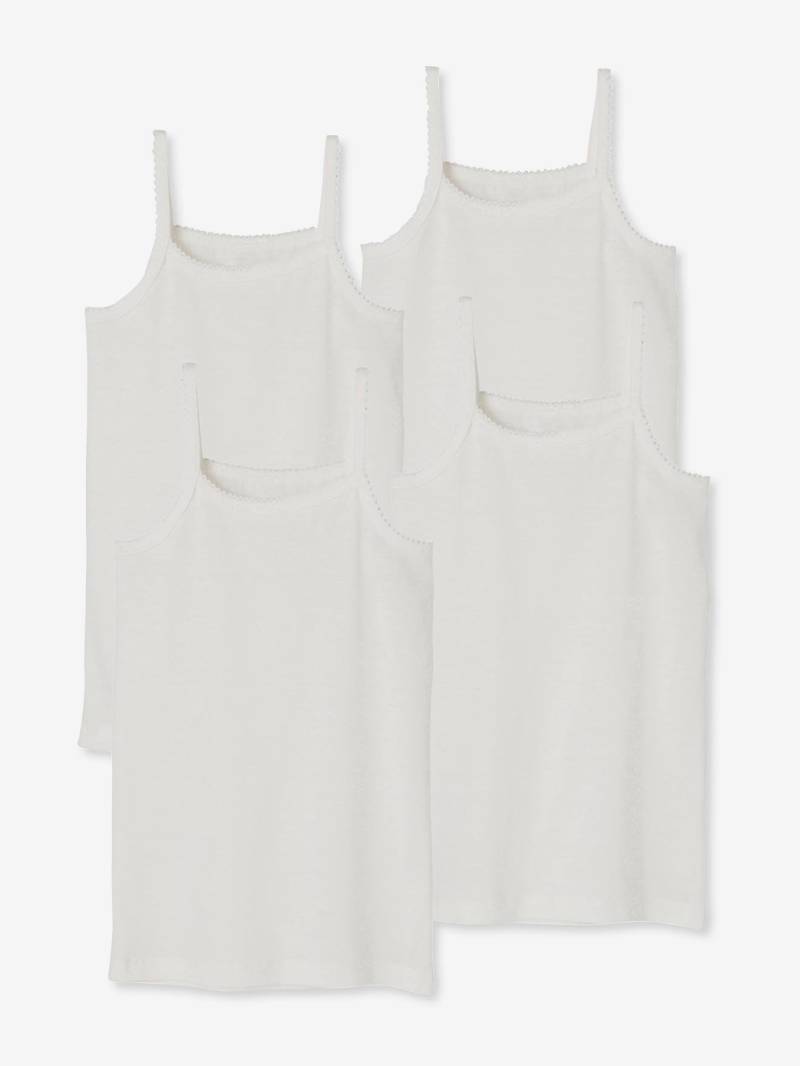 4er-Pack Mädchen Trägertops BASIC von Vertbaudet