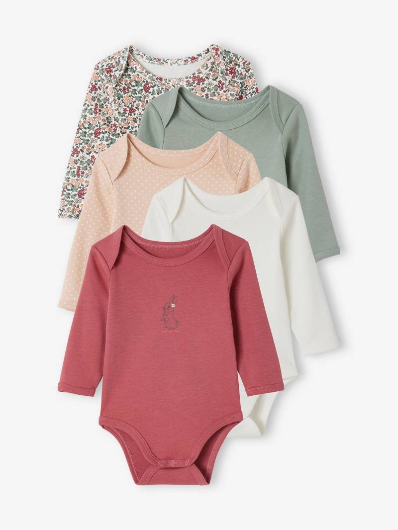 5er-Pack Baby Langarm-Bodys in Schlupfform von Vertbaudet