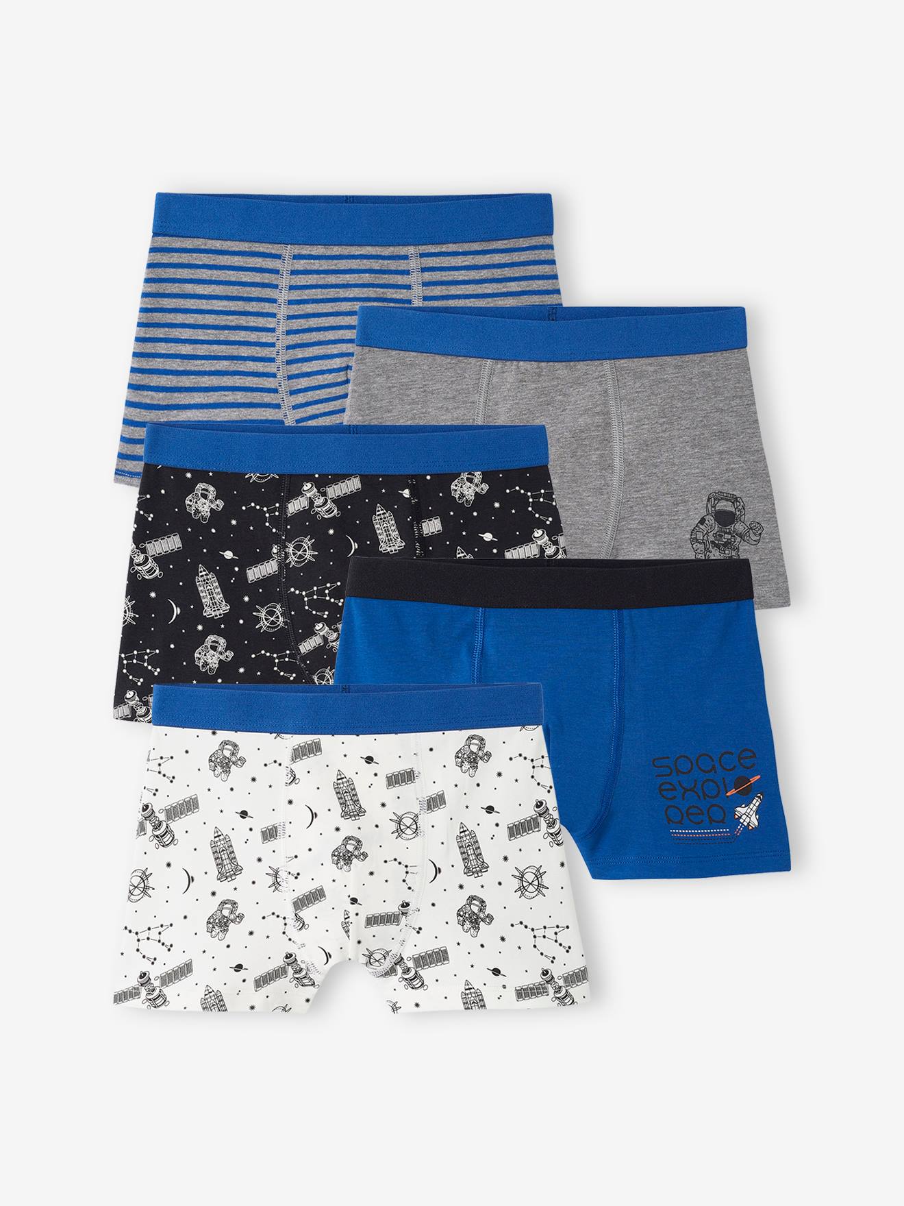 5er-Pack Jungen Boxershorts aus Stretch von Vertbaudet