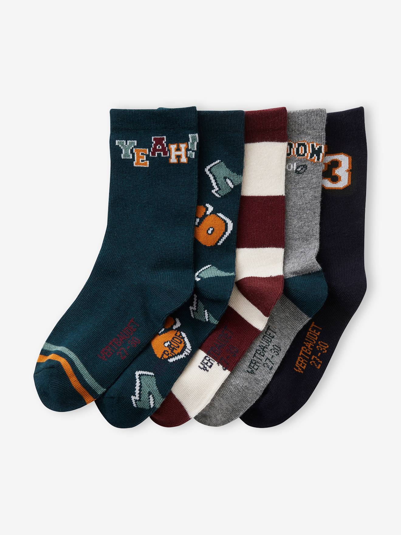 5er-Pack Jungen Socken Oeko-Tex von Vertbaudet