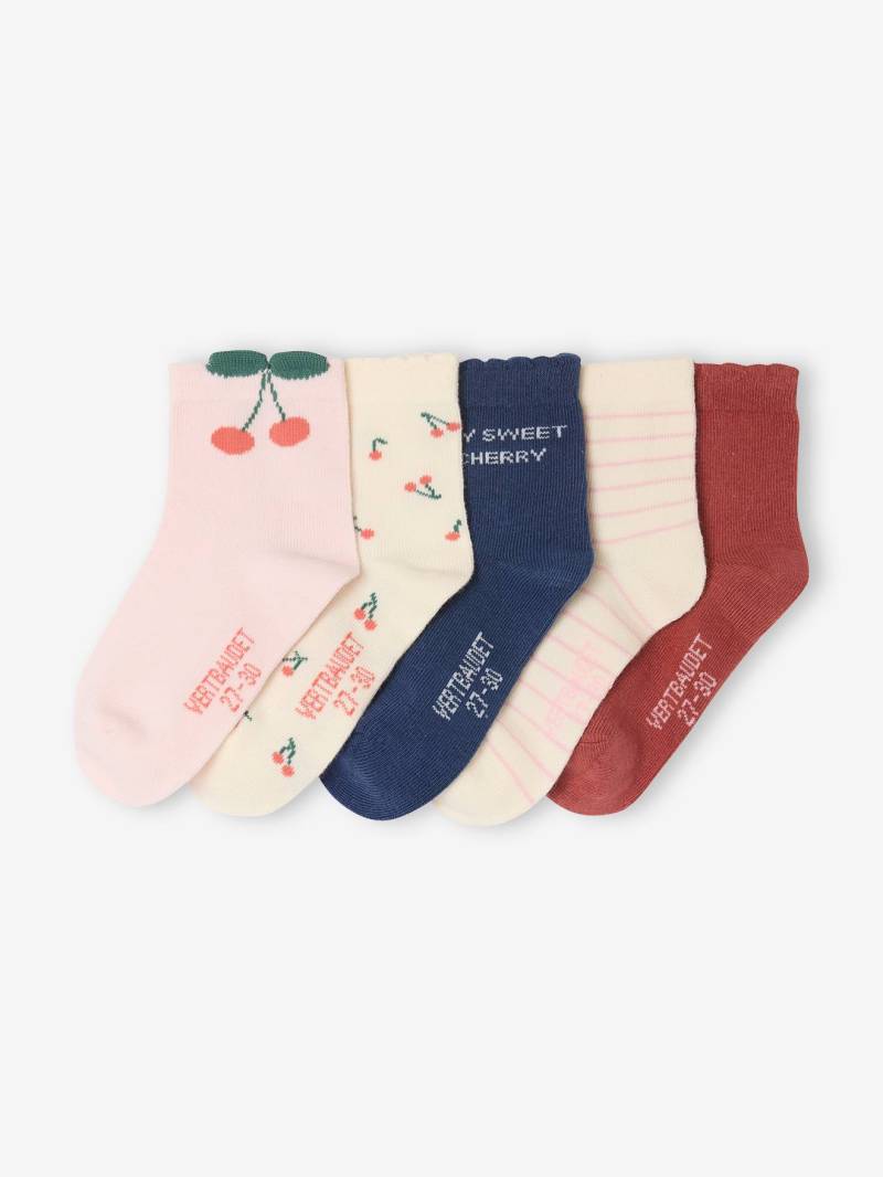 5er-Pack Mädchen Socken Kirschen - von Vertbaudet
