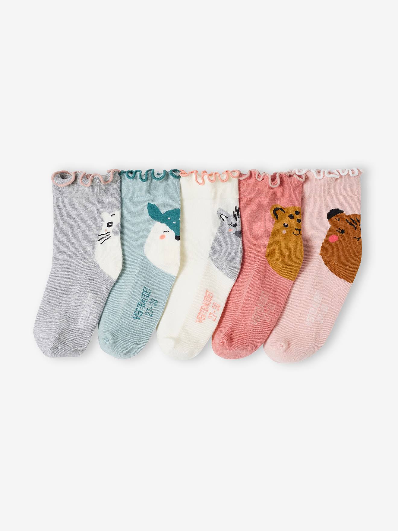 5er-Pack Mädchen Socken Oeko-Tex von Vertbaudet