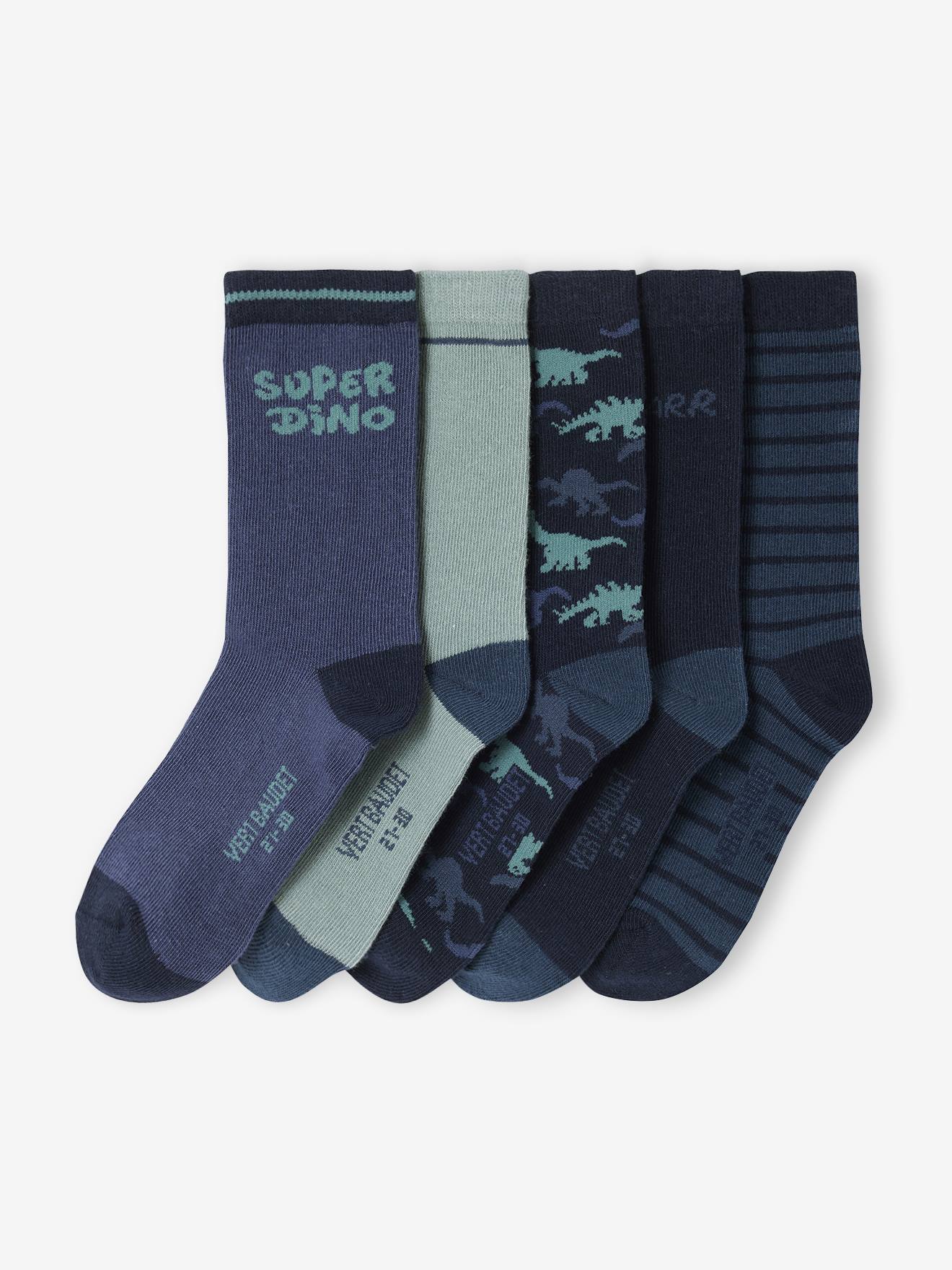 5er-Pack Socken SUPER DINO von Vertbaudet