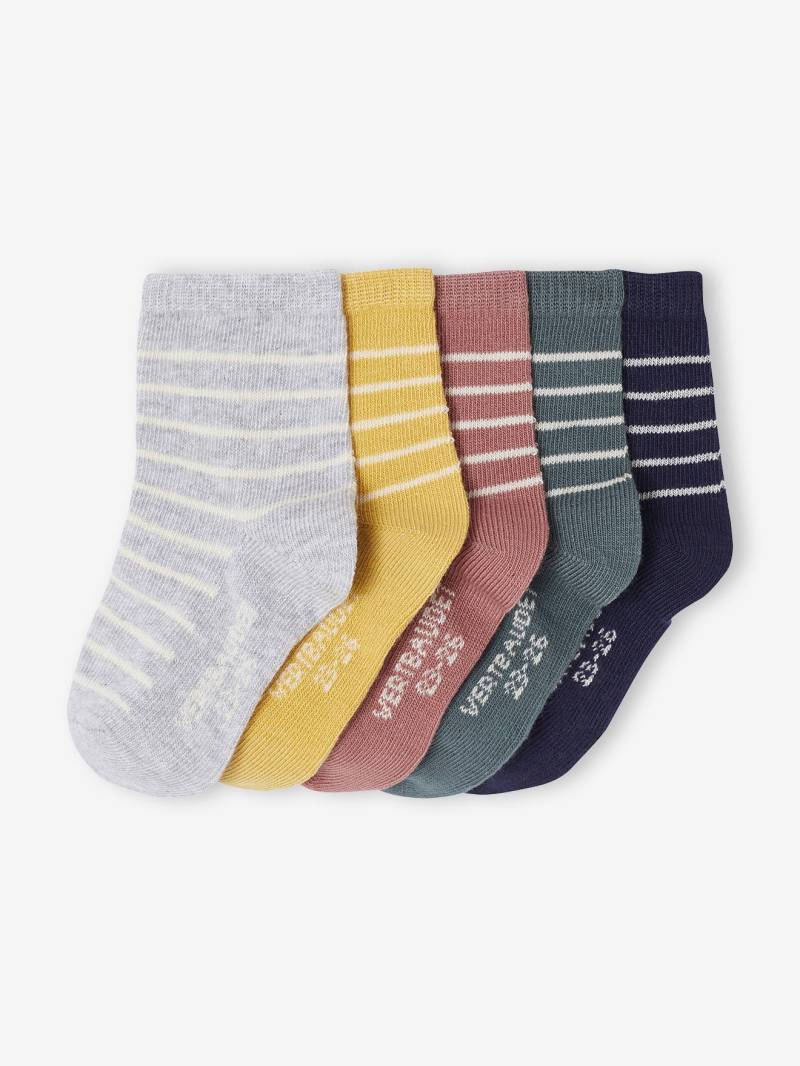5er-Pack Socken mit Streifen von Vertbaudet
