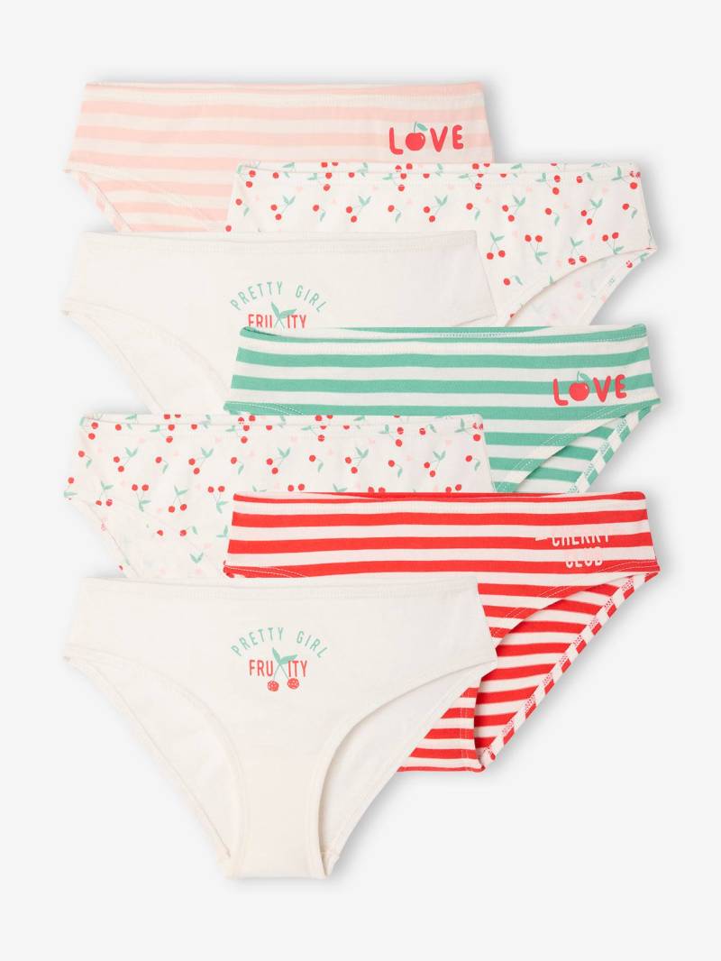 7er-Pack Mädchen Slips mit Kirschen von Vertbaudet