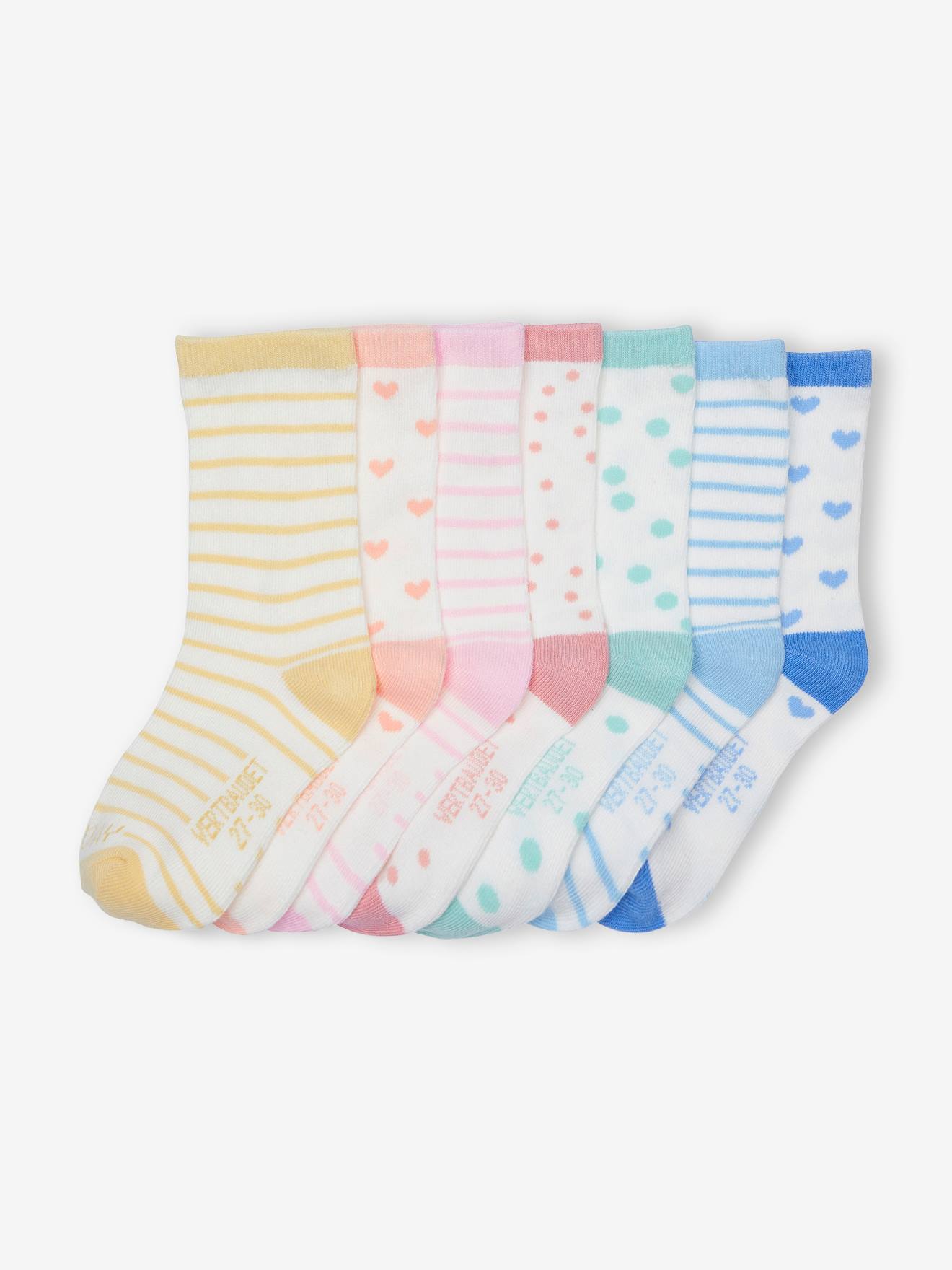 7er-Pack Mädchen Socken mit Wochentag Oeko-Tex von Vertbaudet