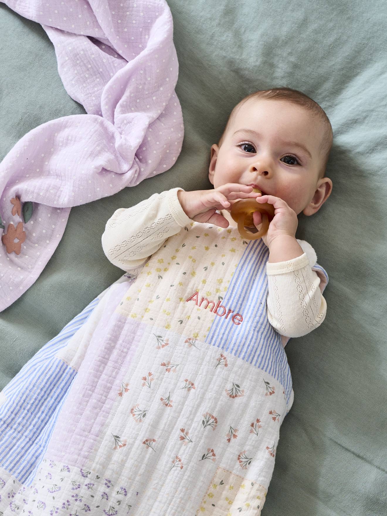 Ärmelloser Baby Schlafsack SOMMERHAUS Oeko-Tex personalisierbar von Vertbaudet