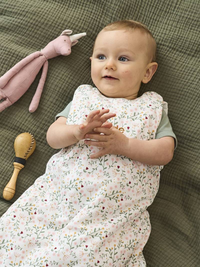 Ärmelloser Baby Schlafsack BLUMENZAUBER personalisierbar von Vertbaudet