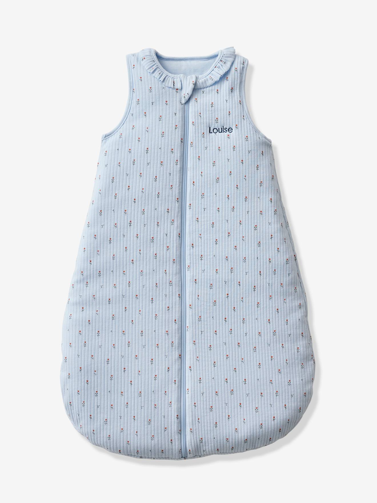 Ärmelloser Baby Schlafsack GIVERNY personalisierbar Oeko-Tex lavandel von Vertbaudet