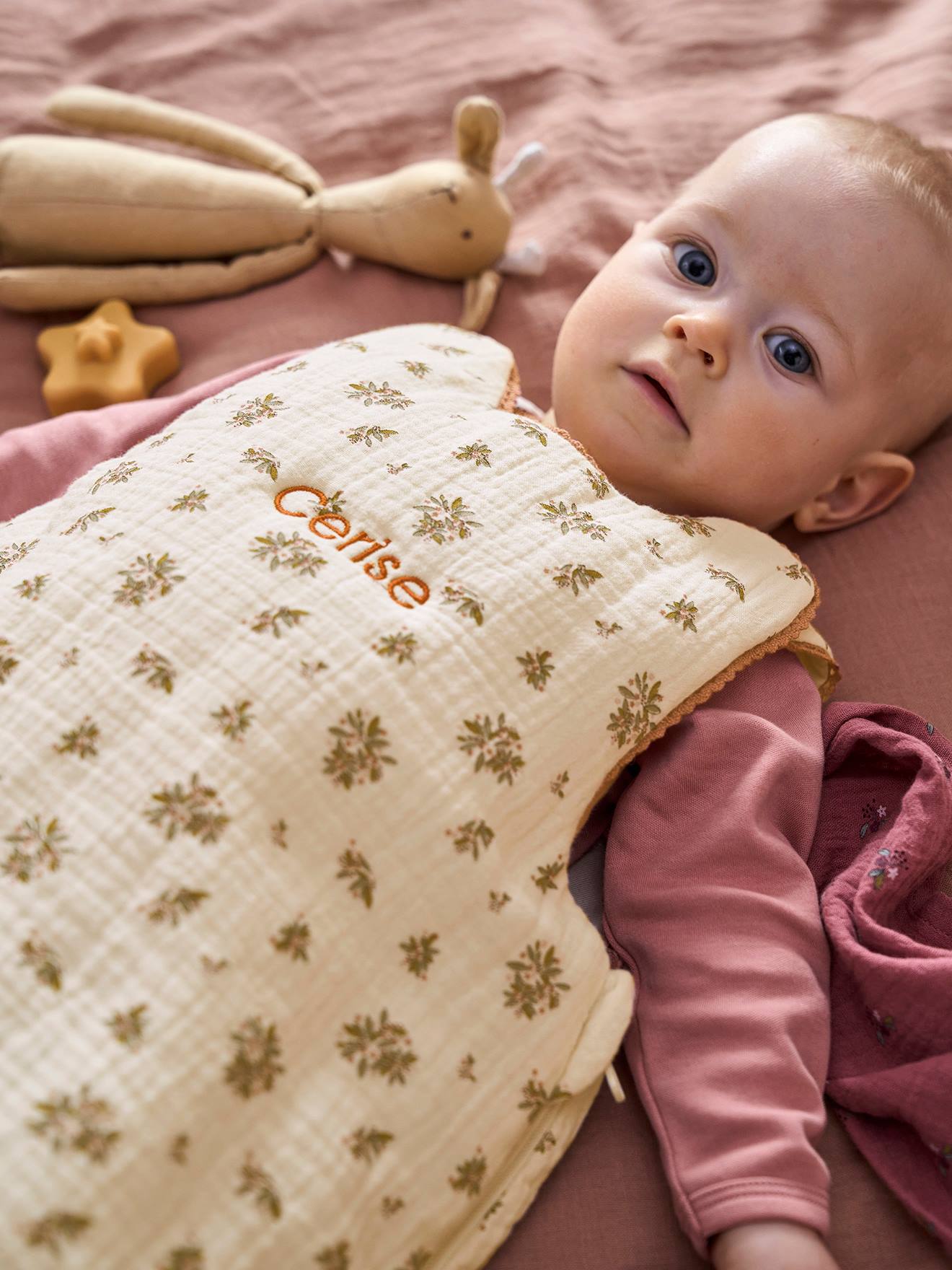 Ärmelloser Baby Schlafsack LANDHAUS personalisierbar von Vertbaudet