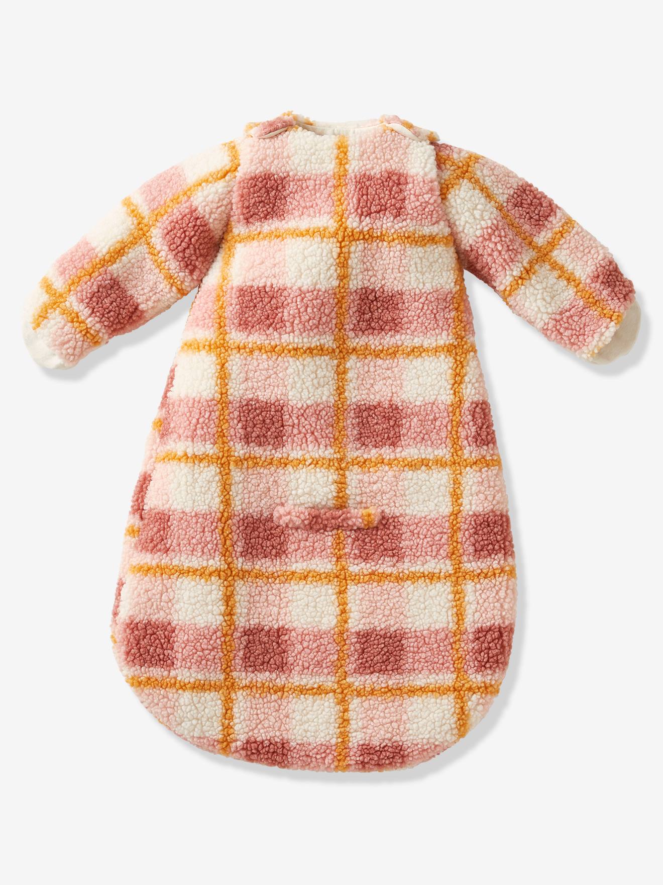 Baby Auto-Schlafsack KARO aus Teddyfleece Oeko-Tex von Vertbaudet