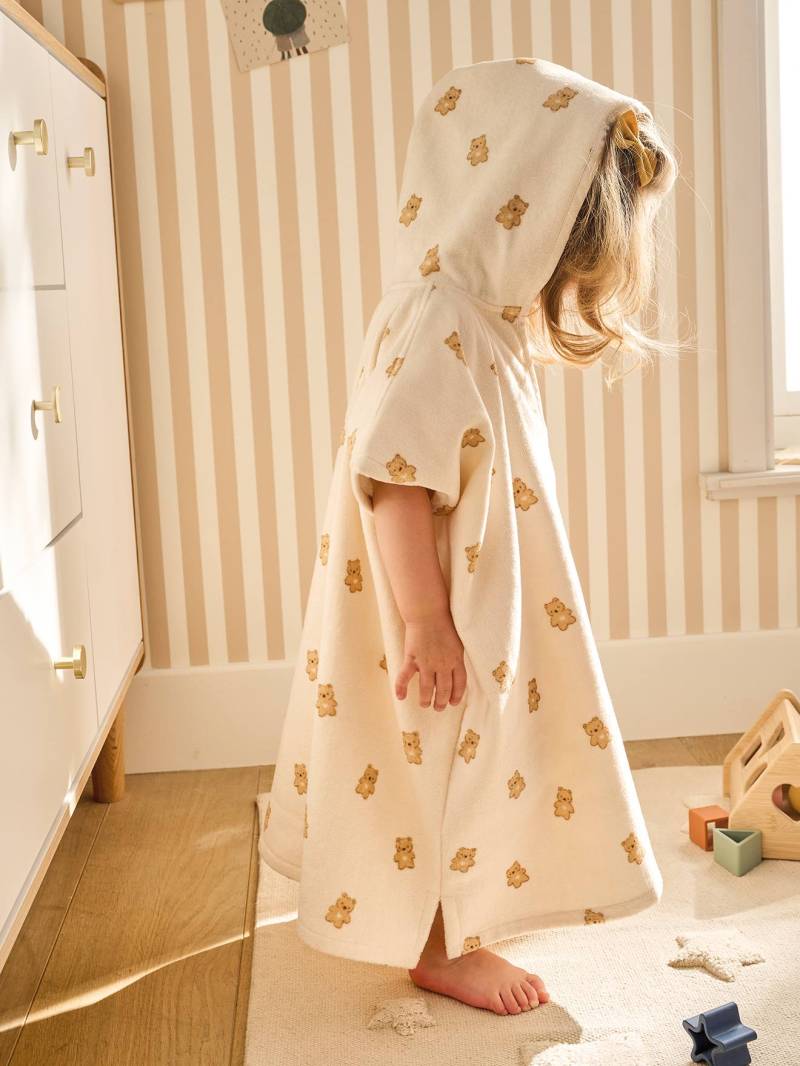 Baby Badeponcho KLEINER BÄR aus Recycling-Baumwolle von Vertbaudet