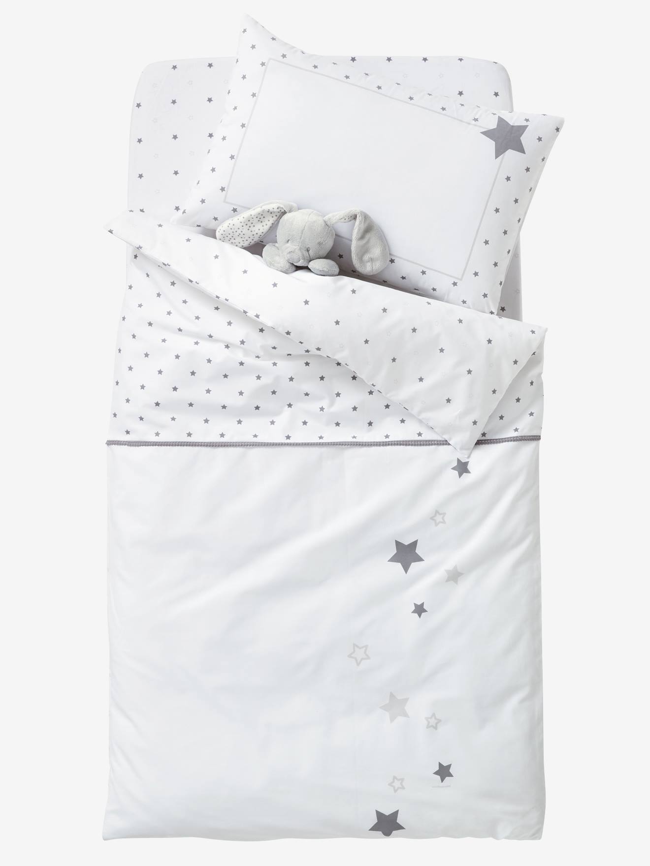 Baby Bettbezug ohne Kissenbezug STERNENREGEN Oeko-Tex von Vertbaudet