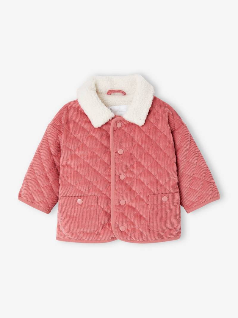 Baby Cord-Steppjacke mit Teddyfleece-Futter & Recycling-Polyester von Vertbaudet