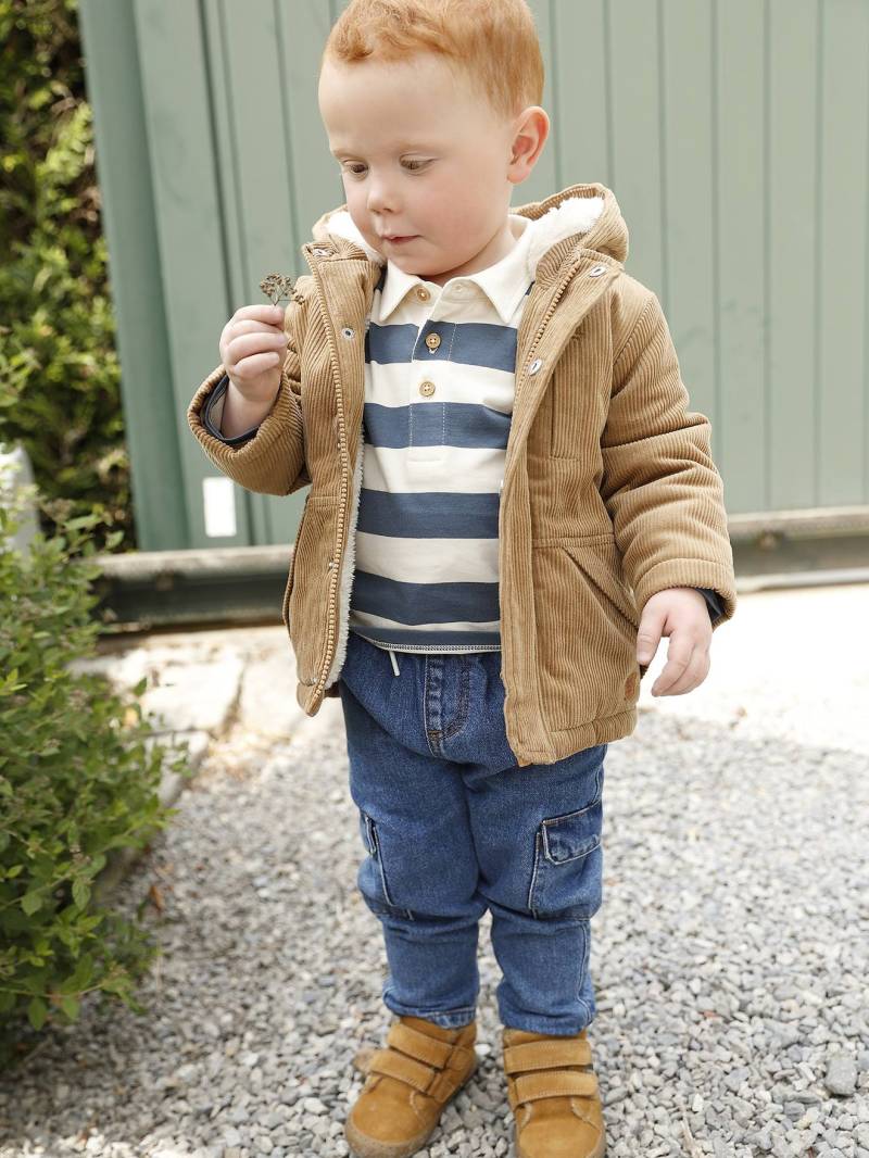 Baby Cordjacke mit Fellimitat-Futter von Vertbaudet