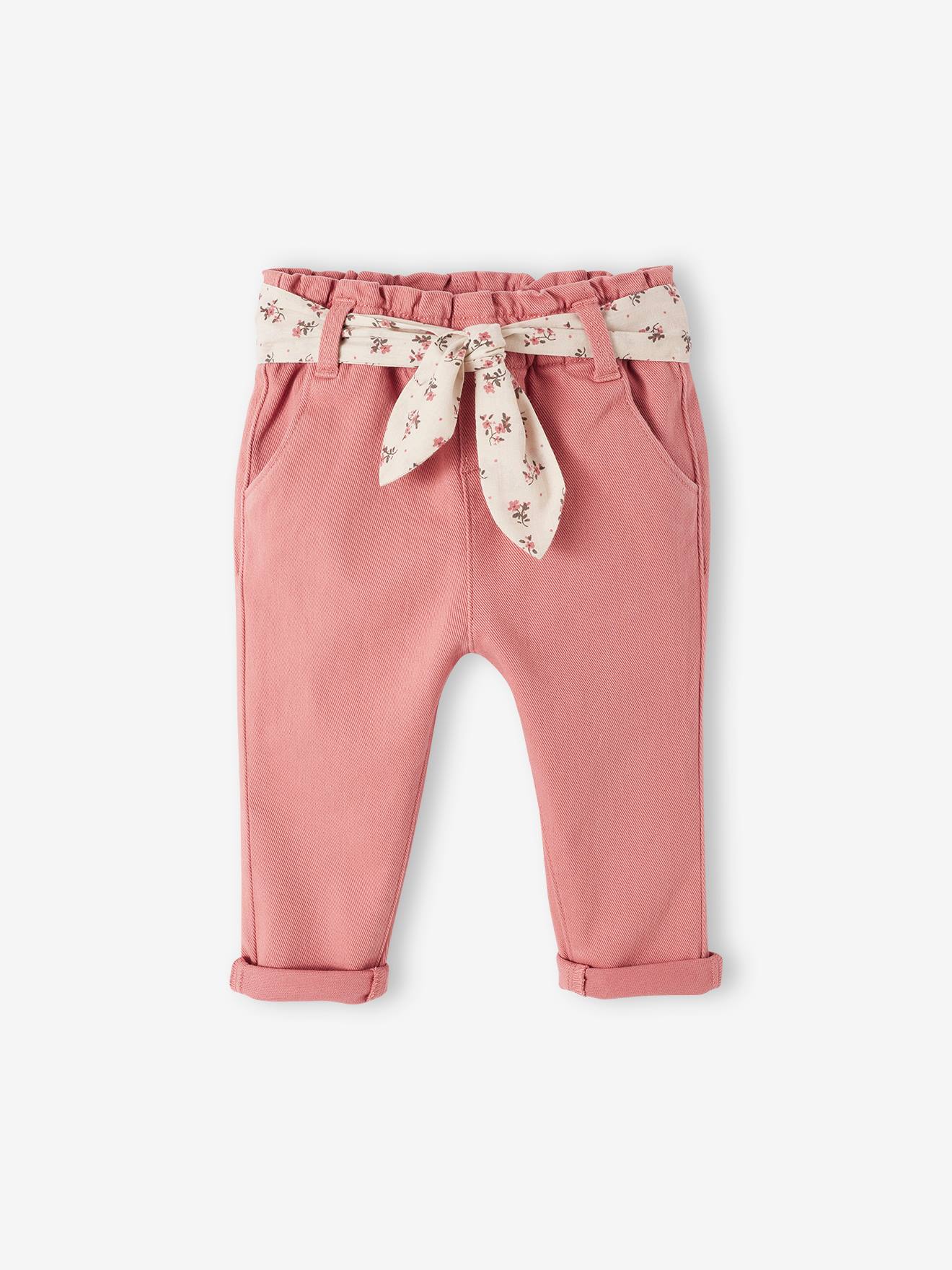 Baby Hose mit Stoffgürtel von Vertbaudet