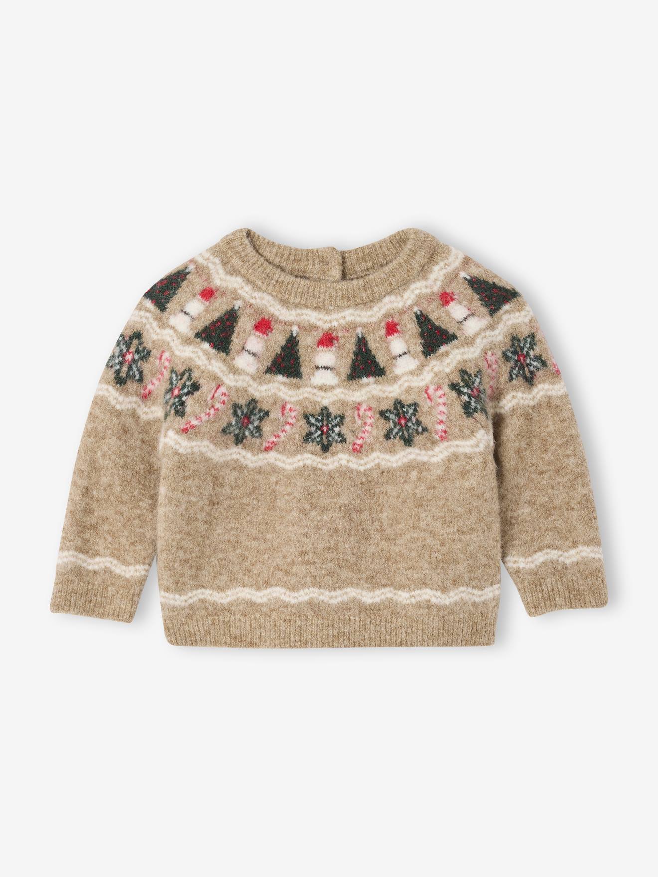 Baby Jacquard-Pullover mit Weihnachtsmotiv von Vertbaudet