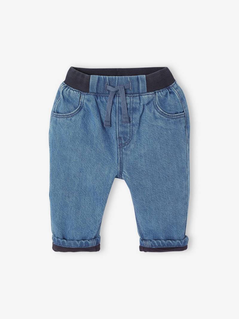 Baby Jeans mit Dehnbund und Jersey-Futter von Vertbaudet