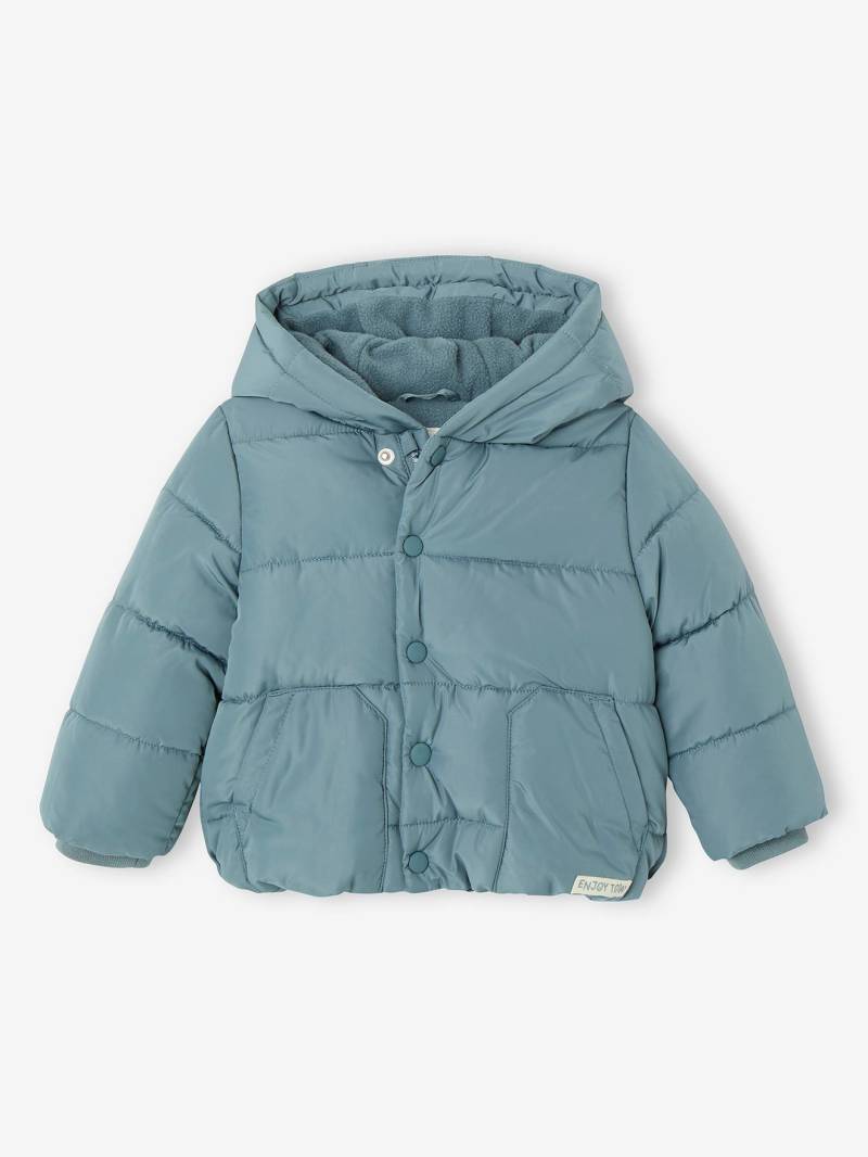 Baby Kapuzen-Steppjacke mit Fleecefutter & Recycling-Polyester von Vertbaudet