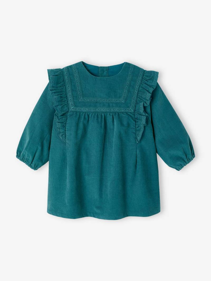 Baby Kleid aus Feincord pfauen von Vertbaudet